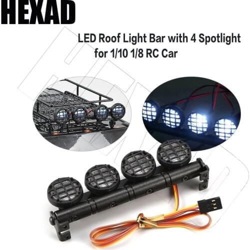 LED Roof Light Bar Spotlight Searchlight for MN D90 D91 D99S RC Car Parts Accessories