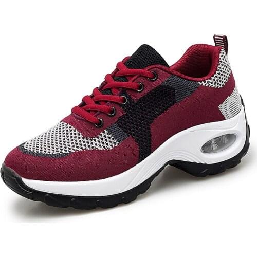 Hot Selling Lightweight Soft Bottom Rocking Shoes Mesh Air Cushion Shoes Womens Shoes Sneakers LCH-1917
