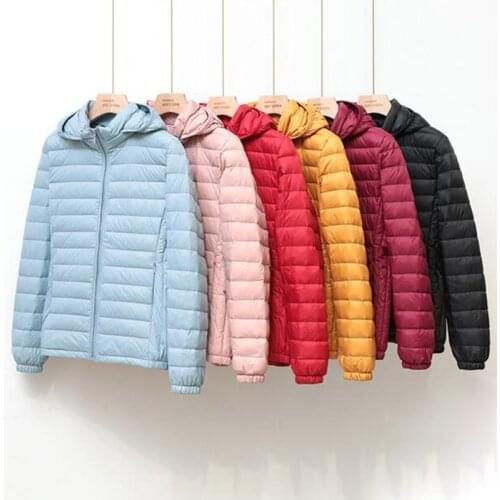 SEDUTMO Winter Plus Size 3XL Women Duck Down Coat Ultra Light Remove Hooded Puffer Jacket Spring Casual Thin Short Parkas ED1539