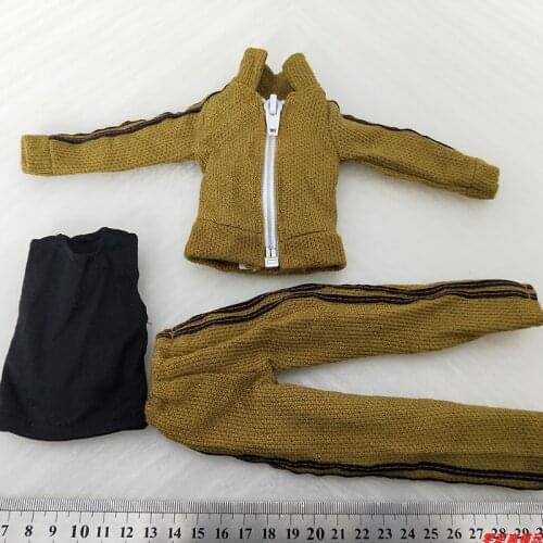 1:6scale Soldier Clothes Suit Yellow Sportswear Suit Soldier Sportswear Vest Model Suitable For 12-Inch Action Figure