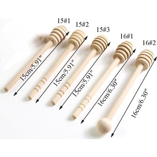 1PCS Beekeeping Wooden Stirring Stick Rod Dip 150mm 160mm Long Wooden Mini Bee Honey Milk Tea Coffee Dipper Stirrer Muddler Tool