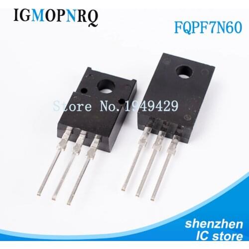 10PCS/Lot FQPF7N60 7N60 fqpf7n60 Triode TO-220F New Wholesale