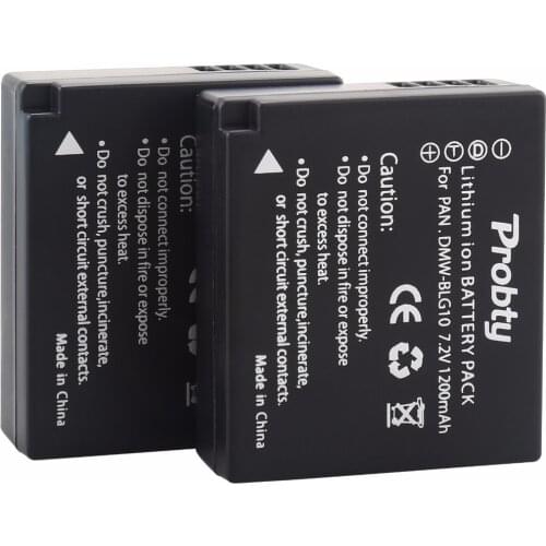 2Pcs Probty DMW-BLG10 DMW BLG10 Battery for Panasonic Lumix DC-ZS70 DMC-GX80 DMC-GX85 DMC-ZS60 DMC-ZS100 DMC-GF6 DMC-GX7K Camera