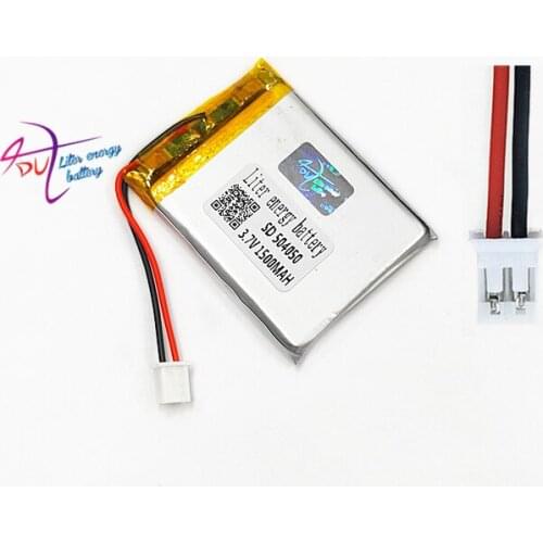 5 pcs 504050 JST 2.0mm 3.7V 1500mAh Lithium Polymer LiPo Rechargeable Battery For DVD PAD mobile tablet pc power bank Camera