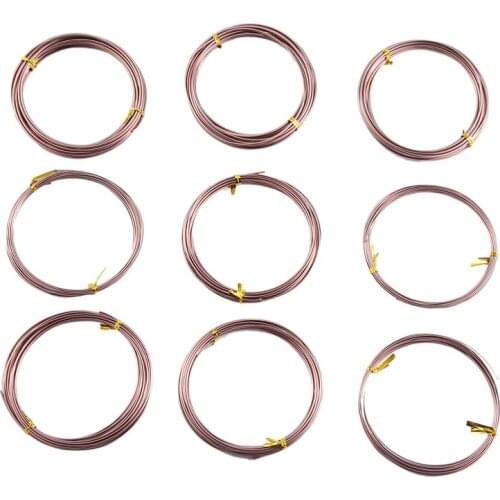 9 Rolls Bonsai Wires Anodized Aluminum Bonsai Training Wire with 3 Sizes (1.0 Mm,1.5 Mm,2.0 Mm),Total 147 Feet