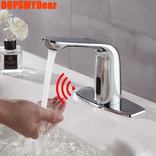 Touchless Motion Sensor Faucet Bathroom Smart Infrared Tap Wash Basin Intelligent Grifo Washbasin Deck Mounted Copper Torneiras