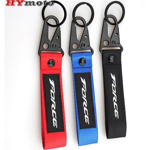 Newest Motorcycle Accessories Double-Sided Embroidery Keychain Key Ring Chain Keyring For Yamaha FORCE155 FORCE175 FORCE 175 155