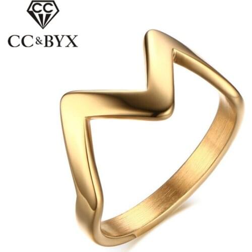 CC Crown Rings For Women And Men Stainless Steel Trendy Ladies Jewelry Wedding Couple Ring Size 6-9 Accessories Anel CC1265