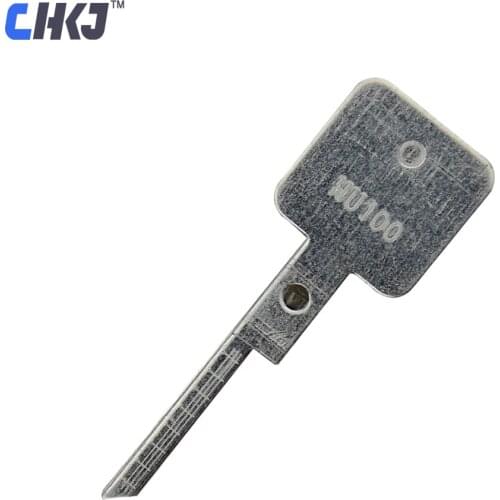 CHKJ 20pcs/lot Original Engraved Line Key for 2 in 1 LiShi HU100 Scale Shearing Teeth Blank Car Key Locksmith Tools Supplies