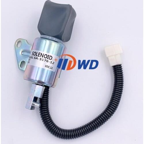 Fuel Shutoff Solenoid SA-5176-12 SA-4899-12 1756ES-12SUC5B1S5 12V for Kubota Diesel Engine D722 D902 Z482