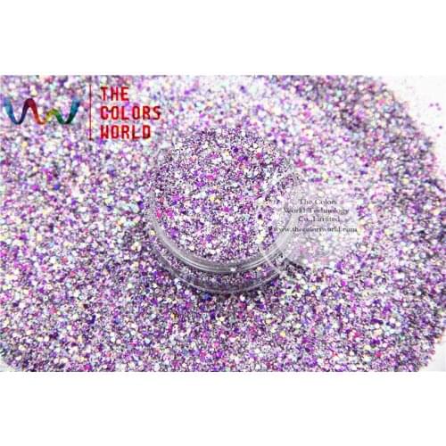 HAC2042-304 Mix Color Hexagon Shape Glitter Sequins for nail art DIY and Holiday decoration