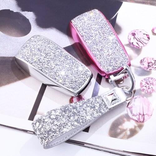 Artificial Crystal key case cover Key case protective shell holder for Mercedes Benz 2017 E Class W213 2018 S class Plastic Gift