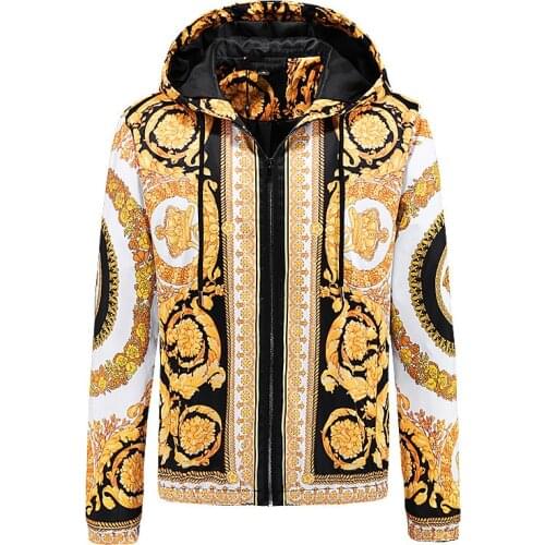 High quality digital print jacket Slim spring autumn new Coat mens jackets Mens clothing Outwear