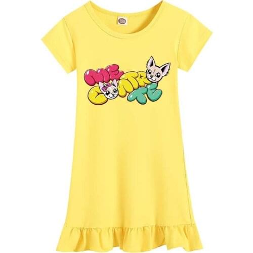Nightdress Kid Girl Cartoon pajama Dress Fashion Summer Dress Silk Toddler Girl Princess Dresses nightgown toddler girl pajamas