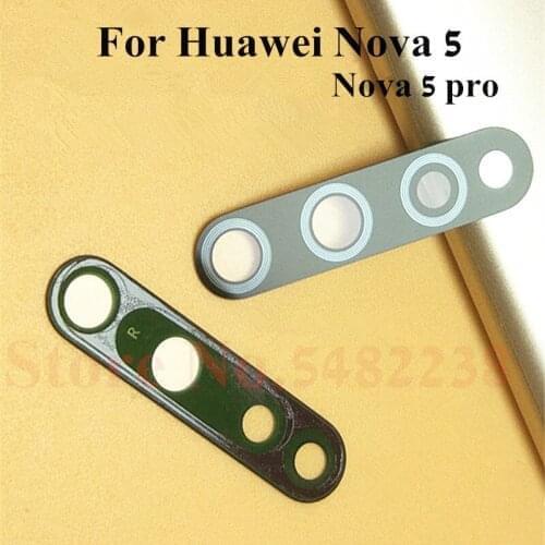 Original Camera Glass Lens Cover For Huawei Nova 5 Nova 5pro Rear Back Camera Outside Glass Lens lenses With Stickers