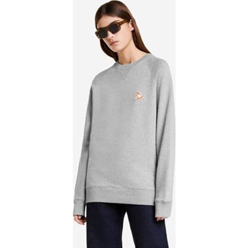 Autumn Loose O-Neck Brand Fox Embroideral Cotton Women Pullover Ladies Casual Fashion Sweatshirt Lovers High Quality Top ML008