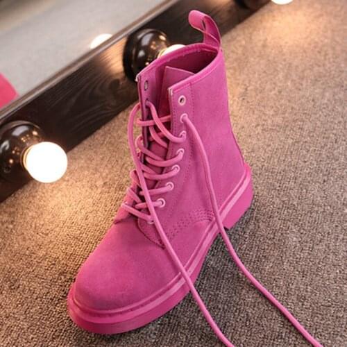 Autumn Winter New Plus Velvet Warm Boots Winter Womens Fashion Wild Thick Bottom Leather Womens Boots Ankle Women Shoes