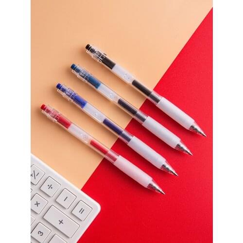 Multicolor Gel Pens For School Press Business Pen 3 PCS/Lot Office Supplies Stationery Transparent Rod Gel Pen