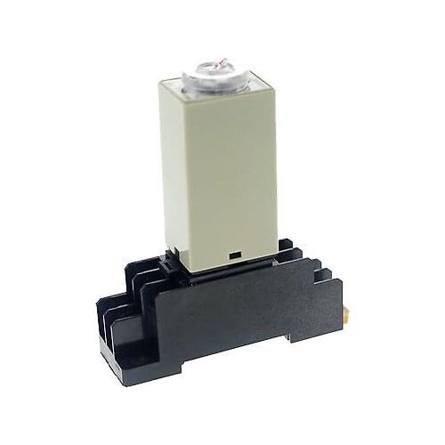 Max 60s 220V H3Y-2 Power On Delay Relay Solid-State Timer DPDT 8Pins&Socket