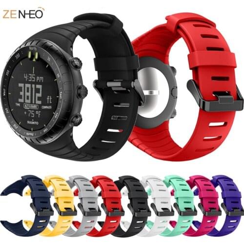 Silicone sport Watch Strap For Suunto Core Watchband Bracelet Wristband For Suunto Core Replacement Watch Band Accessories