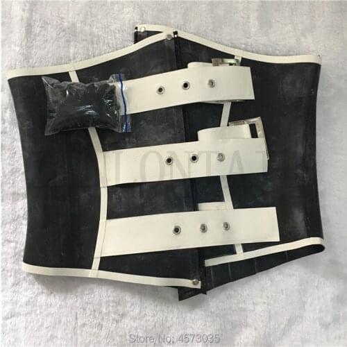 Sexy exotic Women handmade 1.0mm thickness Latex Waist Control Corset Underbust Waist Trainer Corset Slimming Shaper Corselet