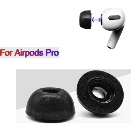 Noise Reduction Replacement Memory Foam Ear Tips For Apple Airpods Pro EarBuds Cover Black/Grey/Yellow Earphone Accessories