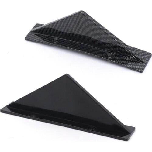 New4PCS Spoiler Shark Fin Chassis Protector Diffuser Spoiler Universal Car Rear Bumper Lip Spoiler