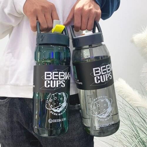 Glass Sports Abdominal Exercising Band Handle Portable Plastic Cup GirlS Korean-style Trend Cool Outdoor Large-Volume Kettle