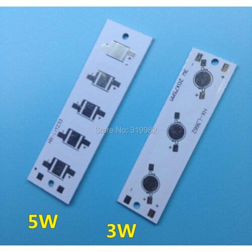 5pcs LED Rectangle aluminium base plate 3W 5W high power radiator Use for LED Lamp chip White PCB Board
