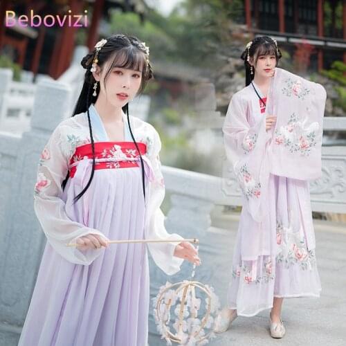 Traditional Chinese Clothing Full Chest Waist Skirt Fairy Air Elegant Improved Ancient Daily Costume Cosplay Hanfu for Women Set