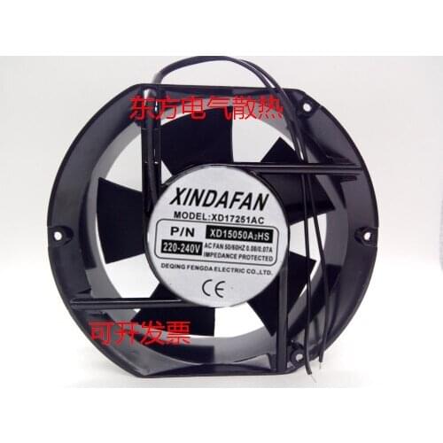 XINRUILIAN XD17251AC Server Cooling Fan AC 110V 0.08/0.07A 150x150x50mm 2-Wire