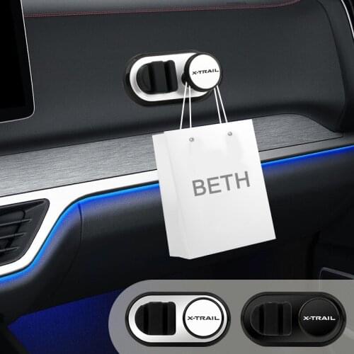 1/2Pcs Mini Car Hooks Organizer Storage Hanger for USB line Headphone Storage for Nissan X-trail Car Hook Hanger
