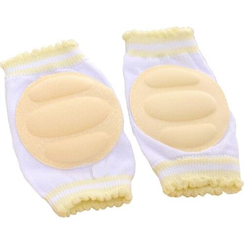 1Pair Baby Kneepad Fittings Children Yellow Knee Pads Cozy Breathable Child Learn To Walk Best Protection