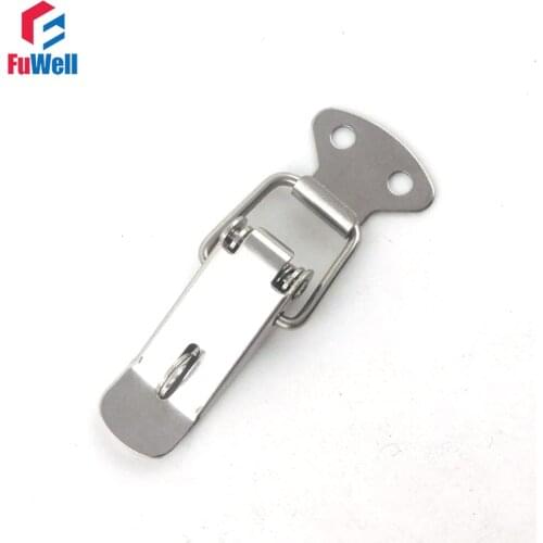 2pcs R106 Stainless Steel Toggle Latch Hasps Silver Tone Spring Loaded for Cases Boxes Chests Lock Toggle Latch