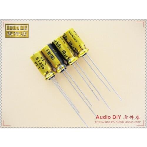 2020 hot sale 30PCS/50PCS Nichicon FW series 10uF/50V audio electrolytic capacitors free shipping