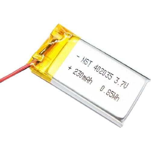 402035 250 mah lithium polymer batteries for MP3 MP4't a MP5 small toys free shipping
