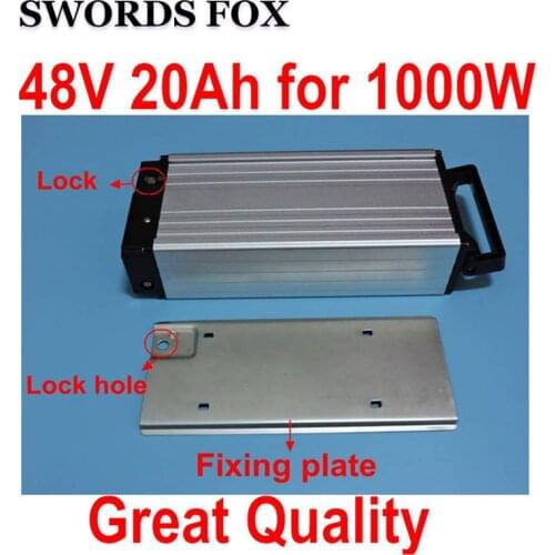 Hot 48V 20AH 26ah Electric Bike Battery Rear Rack Battery 500W 750W 1000W Bike Lithium Battery Aluminum Housing With Charger