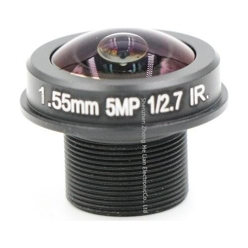 CCTV Camera 1.55mm Lens 5.0 MegaPixel Fisheye 180 Degree MTV M12 x 0.5 Mount Infrared Night Vision Lens For CCTV Camera