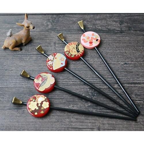 Cosmile japanese style Traditional Hairpin for women Flower butterfly Hair Accessories Limited Cute cosplay cos Gift C