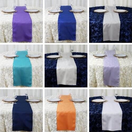 Elegant Polyester Table Runner Banquet Tablecloth Runners For Wedding Event Party Decoration