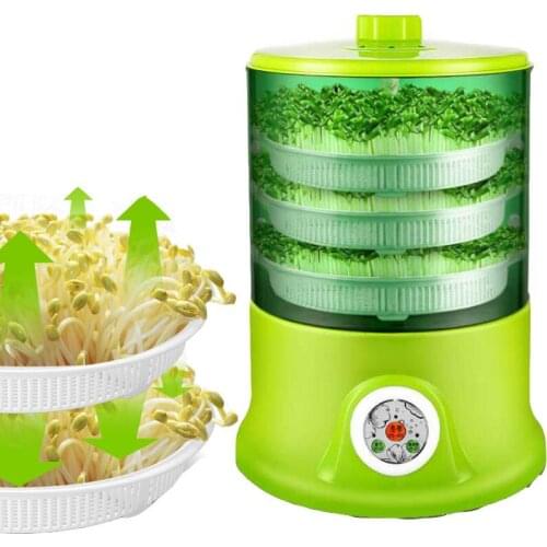 Intelligent Bean Sprouts Machine Grow Automatic Large Capacity Thermostat Green Seeds Growing Automatic Bean Sprout Machine 220V