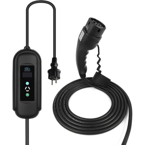 Charge Timer EV Charger Cable Type 1 J1772 Type 2 IEC62196 Timer Function Mobile EVSE Electric Vehicle Car Goods