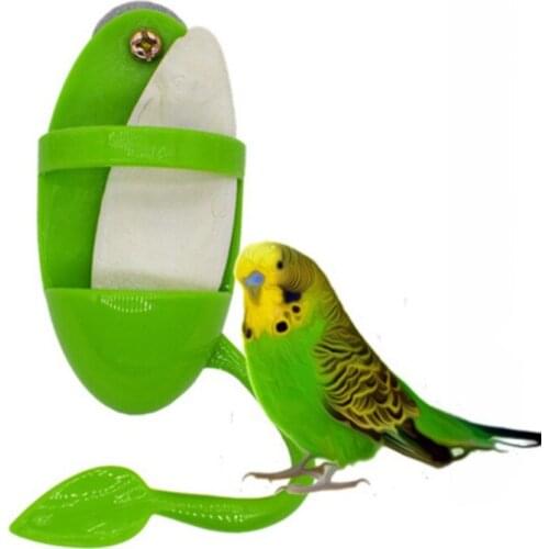 Parrot Feeder with Standing Rack Fruit Vegetable Holder Plastic Hanging Food Container Cage Accessories Pet Bird Supplies