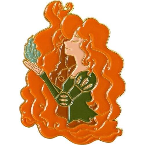 PF593 Dongmanli Movie Princess Creativity Enamel Pins Badge for Backpack Collar Lapel Pin Hat Jewelry Birthday Gifts for Friends