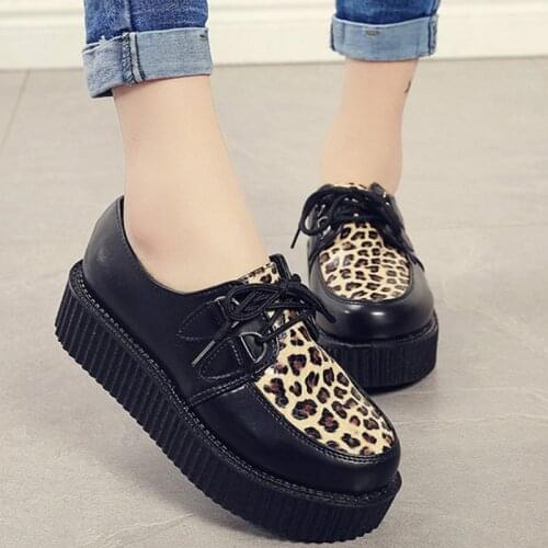 Creepers Casual Shoes Woman Plus Size Sneakers Women Shoes Ladies Platform Shoes 2021 Lace-up Women Flats Female Shoes Loafers