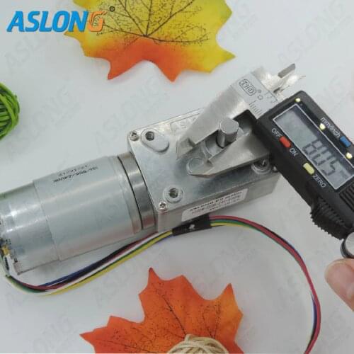 ASLONG dc worm gear motor with encoder