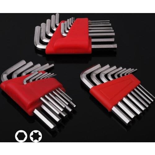 5/8/11 Pieces of Hexagon Key Chrome Vanadium Steel Motorcycle Bicycle Furniture Universal Hexagon Wrench Set Hand Tools