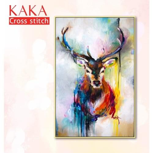 Cross stitch kits,Embroidery needlework sets with printed pattern,11CT-canvas for Home Decor Painting,Animals Full NCKA083