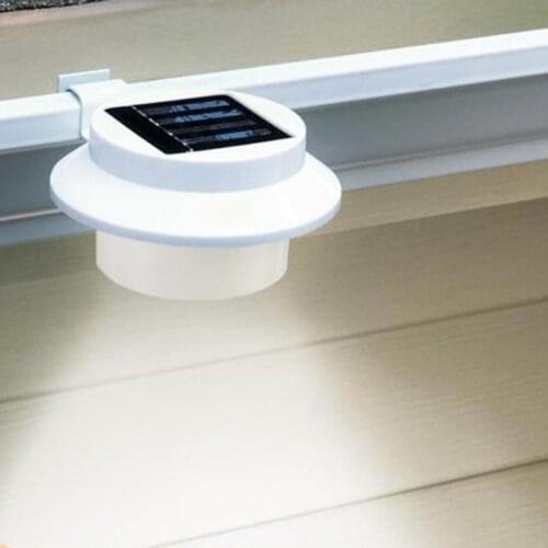 Outdoor Solar Gutter LED Lights - White Sun Power Smart Solar Gutter Night Utility Security Light