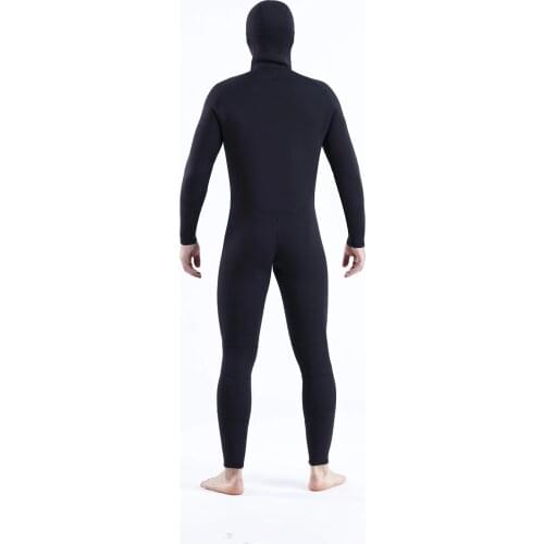 7mm Neoprene Wetsuit mens Hooded Diving suit men Long-sleeved snorkeling Spearfishing One piece Wetsuit winter thermal Swimsuit